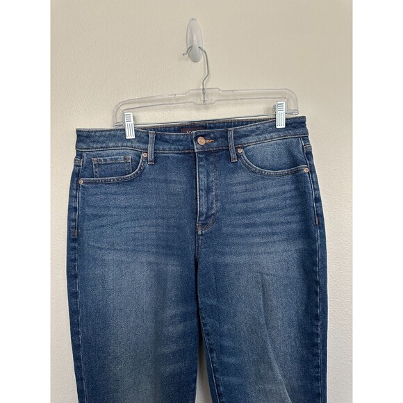 NYDJ Relaxed Straight Leg Jeans Medium Wash Blue Stretch Comfort Women's Size 8 - Picture 4 of 11